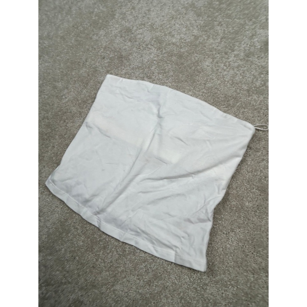 Intimately Free People Women's White Tube Top M Cotton Blend Strapless